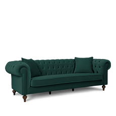 ımperıal üçlü petrol yeşili amerikan chesterfıeld resmi