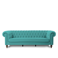 ımperıal üçlü turkuaz amerikan chesterfıeld