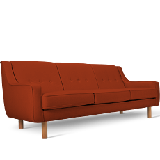 neoretro™ üçlü turuncu kanepe resmi