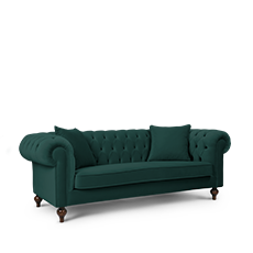 ımperıal ikili petrol yeşili amerikan chesterfıeld resmi