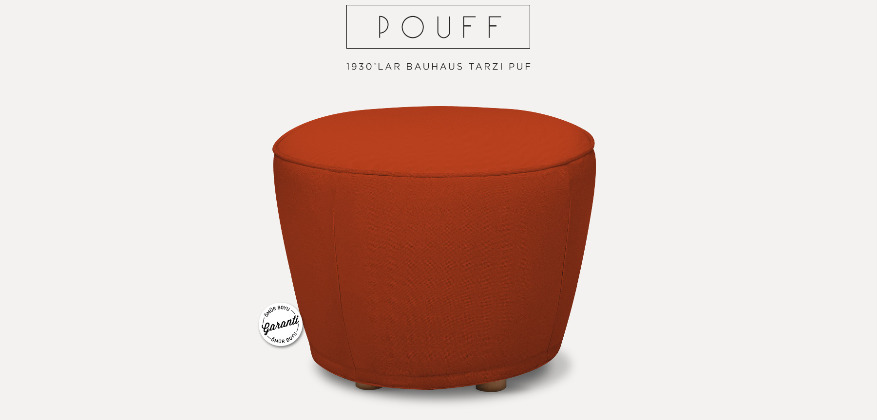 neoretro™ pouff puf turuncu resmi