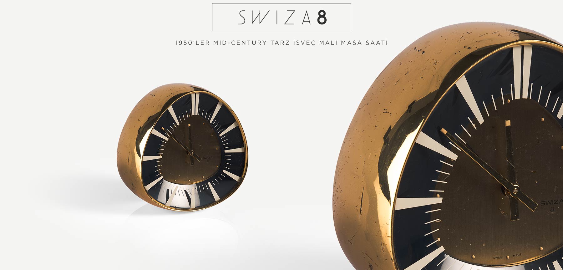 swiza 8 day pirinç masa saati resmi