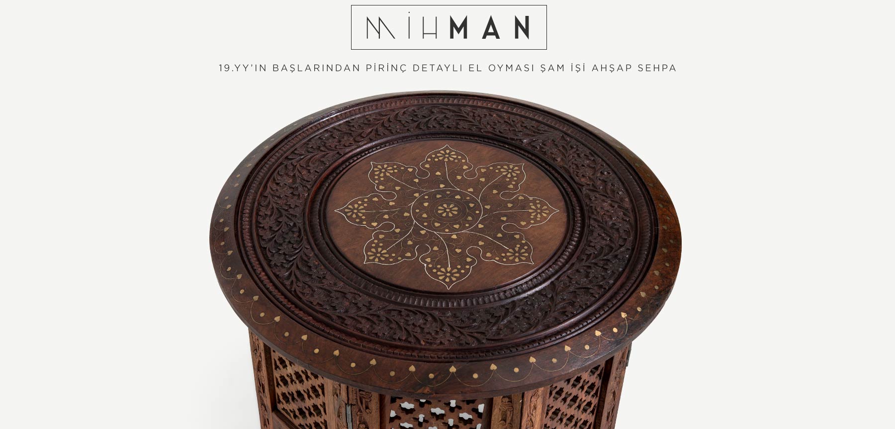 mihman şam işi kümbet ahşap sehpa resmi