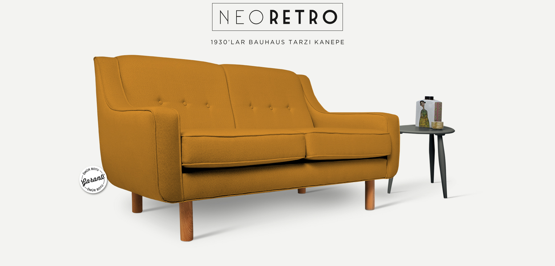 neoretro™ ikili hardal kanepe resmi