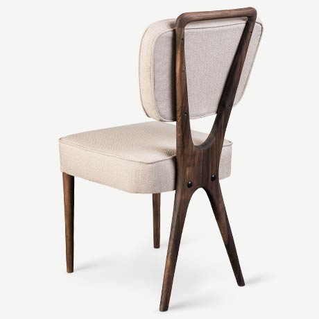 x-back ceviz italyan ahşap sandalye resmi