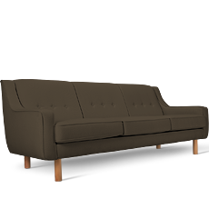 neoretro™ üçlü kahverengi kanepe resmi