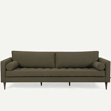 middle bold üçlü midcentury kanepe haki resmi