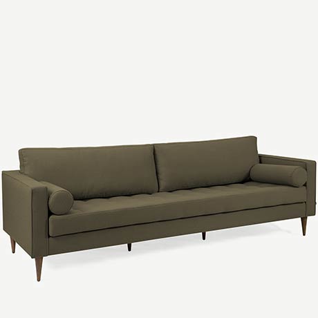 middle bold üçlü midcentury kanepe haki resmi