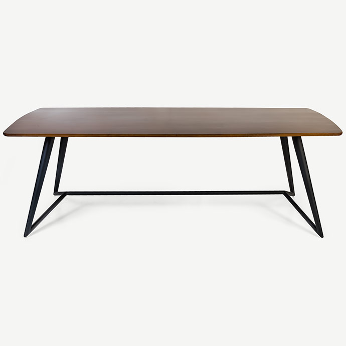 flat midcentury masif yemek masası