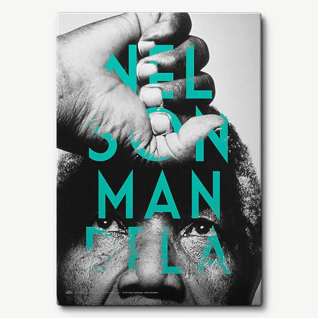 nelson mandela retro kanvas tablo resmi