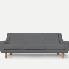 neoretro™ üçlü gri kanepe resmi