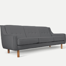 neoretro™ üçlü gri kanepe resmi