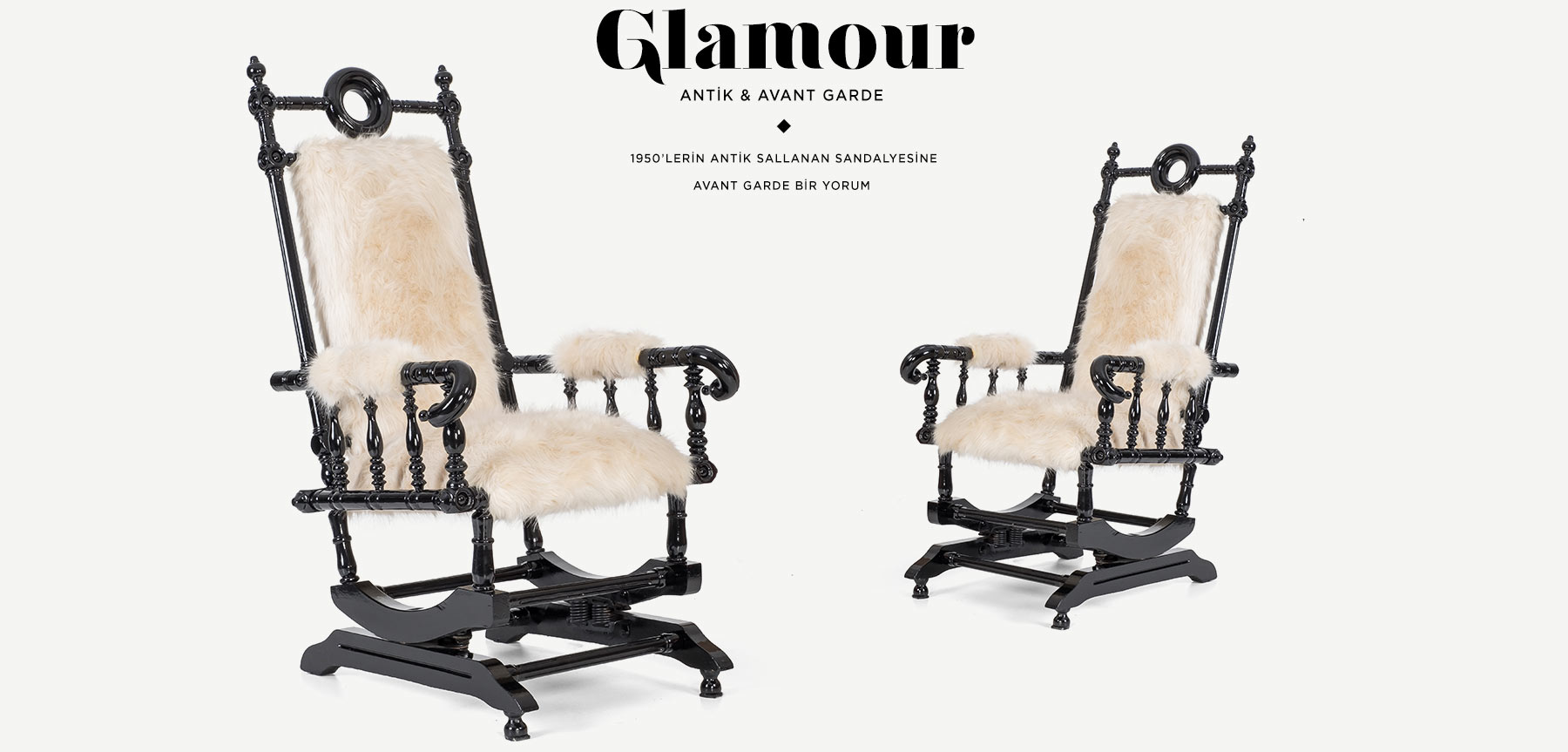 glamour vintage sallanan sandalye resmi
