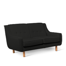 neoretro™ ikili siyah kanepe resmi