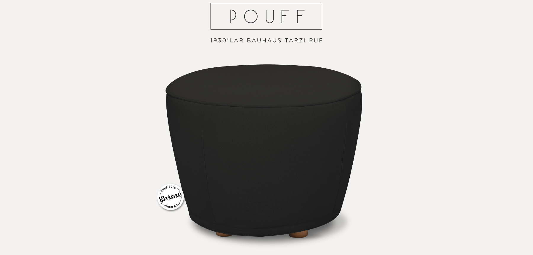 neoretro™ pouff puf siyah resmi