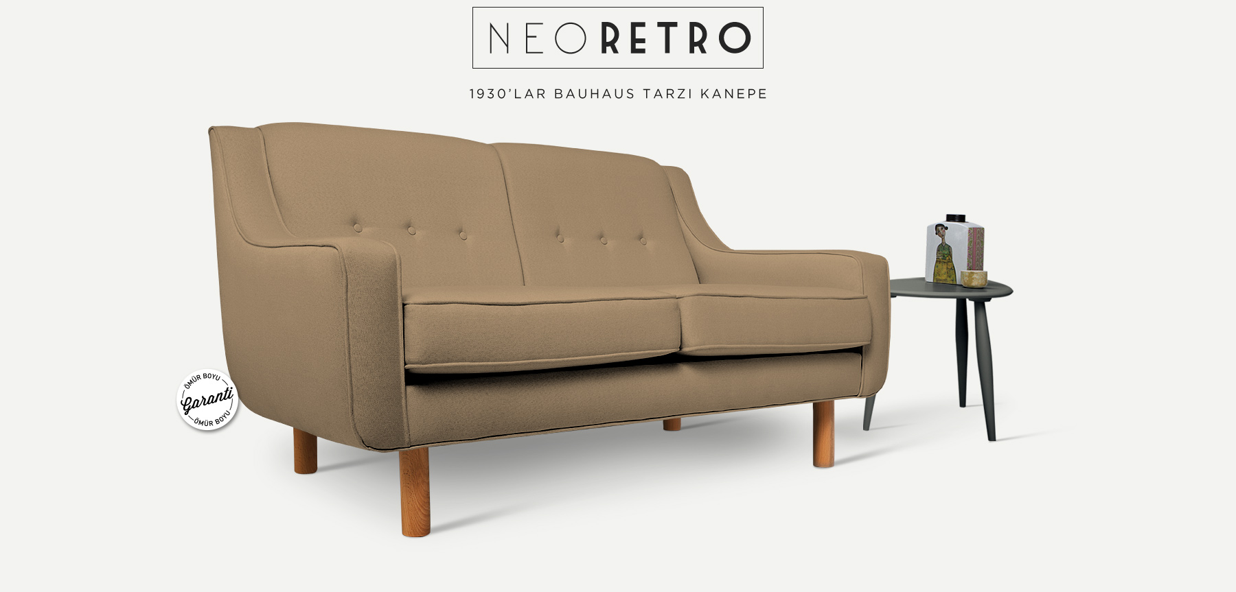 neoretro™ ikili kum beji kanepe resmi