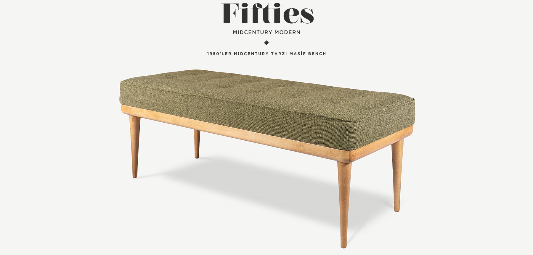 fifties midcentury bench 120x45 resmi