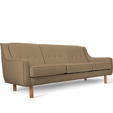 neoretro™ üçlü kum beji kanepe resmi