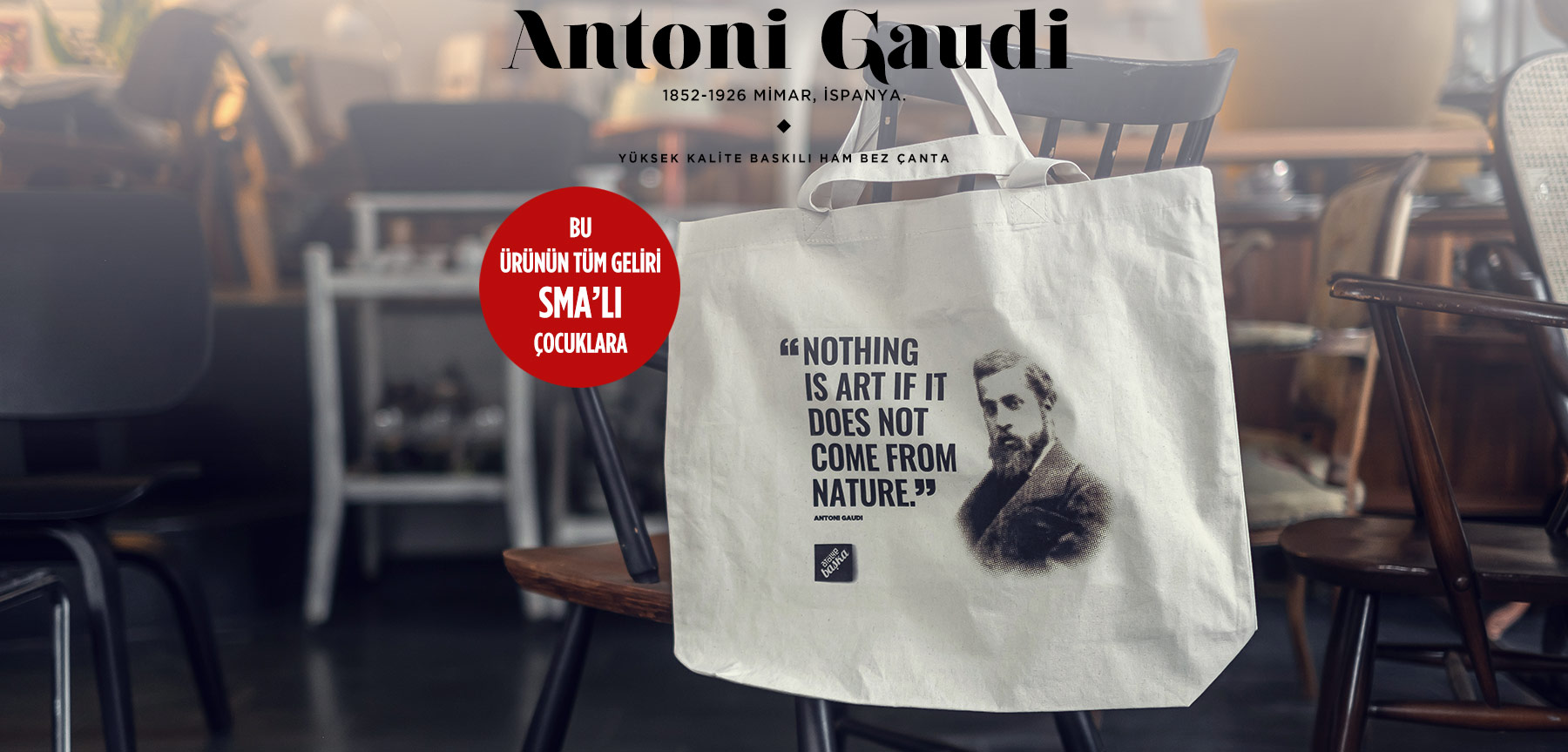 ham bez tote bag | antonı gaudı resmi