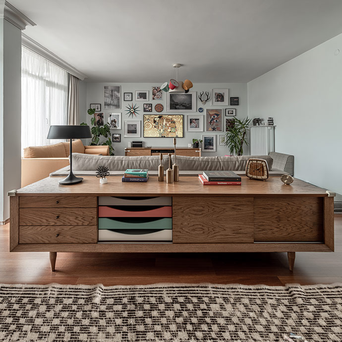 master mıdcentury meşe konsol resmi