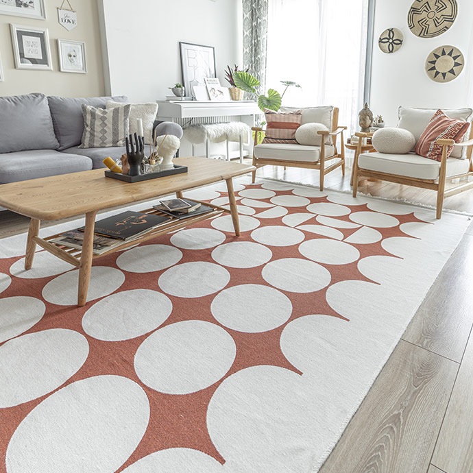 midcentury circle kilim serisi