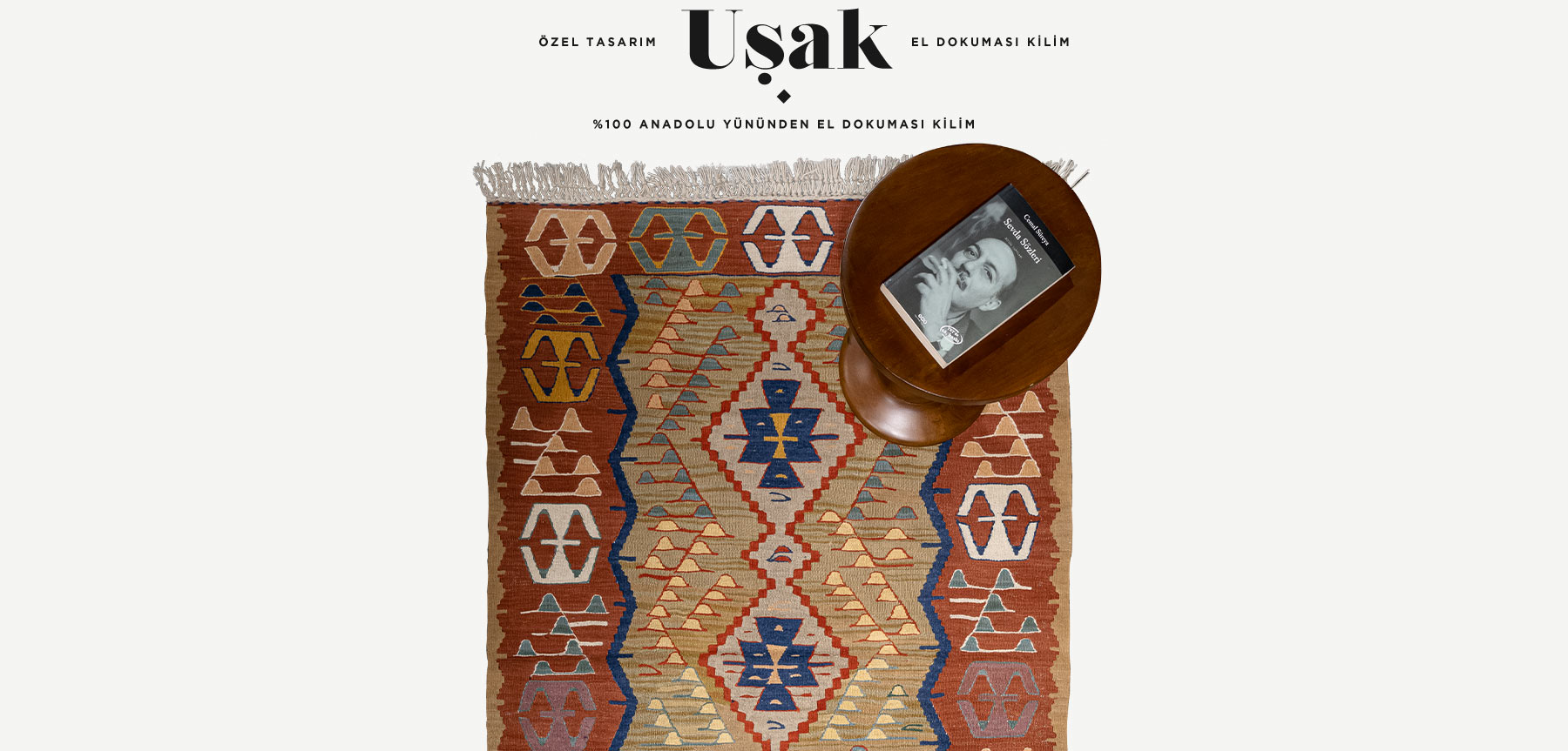 uşak el dokuması kilim 1,90 m2 resmi