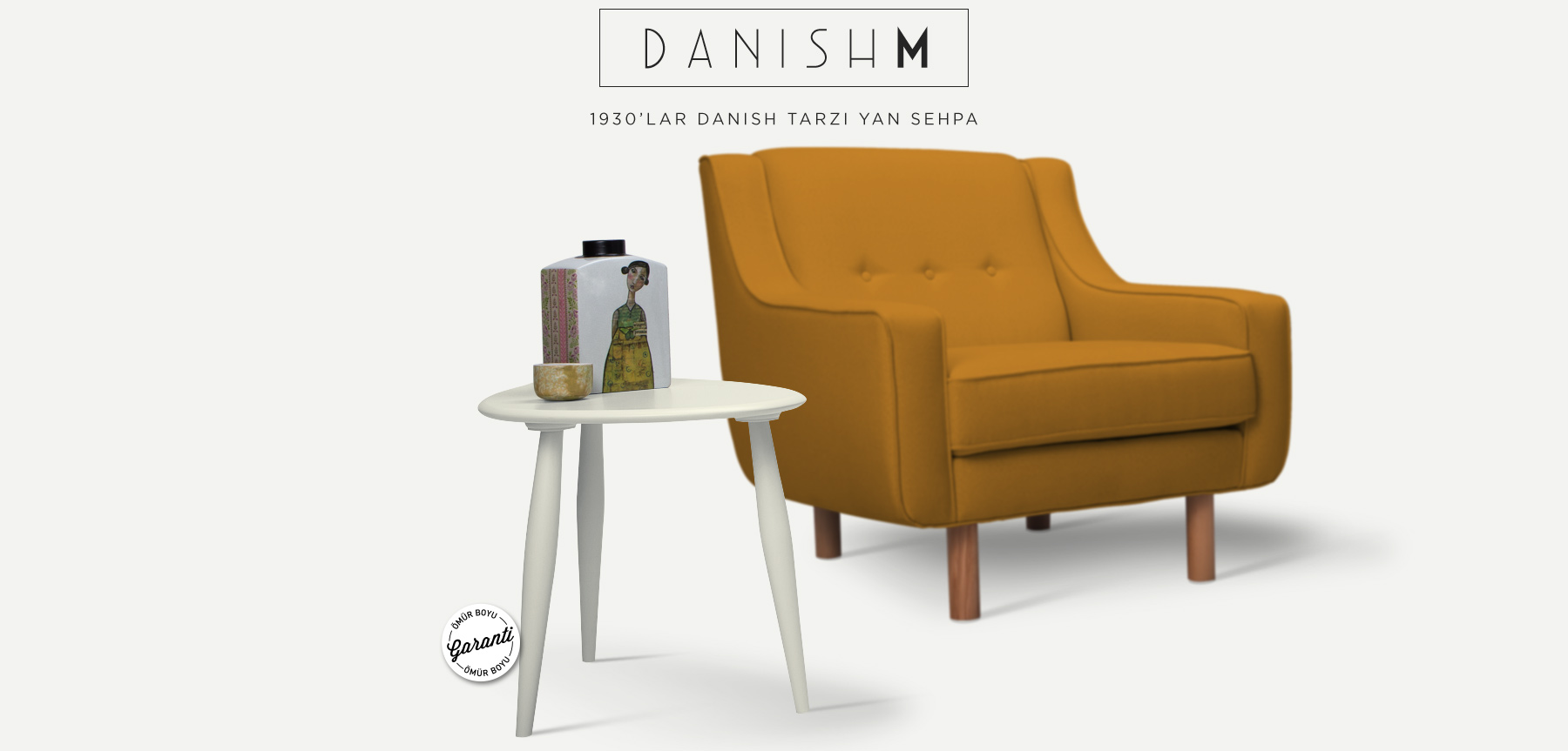 danısh™ m beyaz yan sehpa resmi