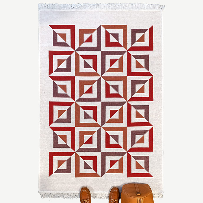 midcentury ıllusion kilim serisi resmi