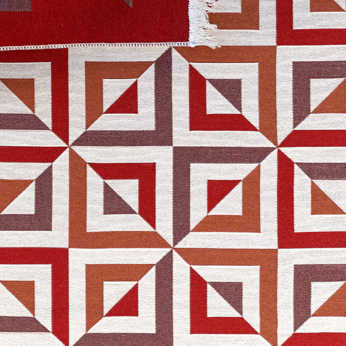 midcentury ıllusion kilim serisi resmi