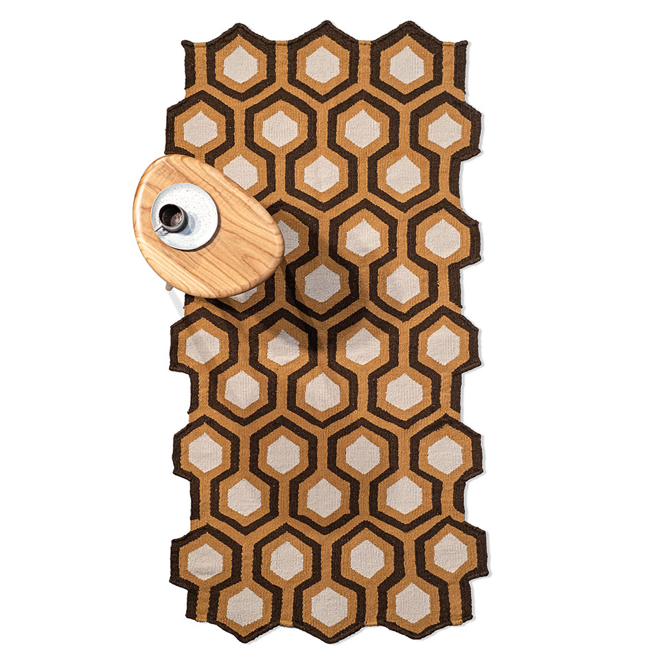 honeycomb el dokuması kilim 80x155, 1,24 m2