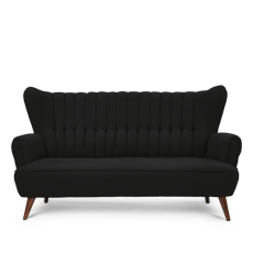 retroyal™ üçlü siyah kanepe resmi