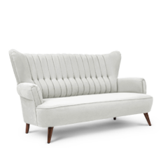 retroyal™ üçlü beyaz kanepe resmi