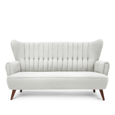 retroyal™ üçlü beyaz kanepe resmi