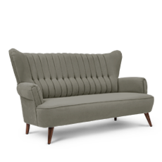 retroyal™ üçlü gri kanepe resmi