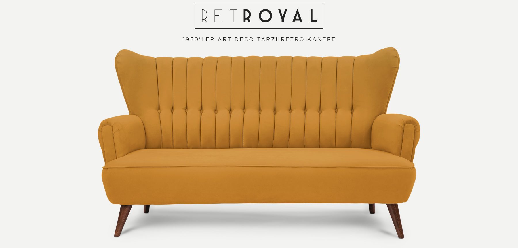 retroyal™ üçlü hardal kanepe resmi