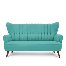 retroyal™ üçlü turkuaz kanepe resmi