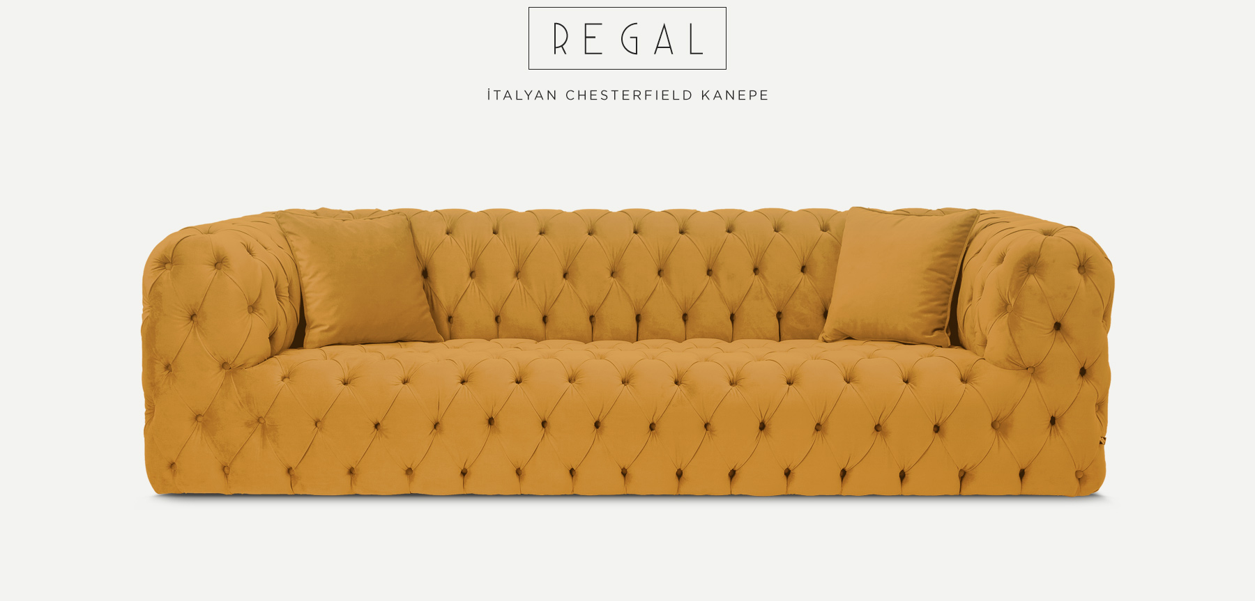 regal üçlü hardal italyan chesterfıeld resmi
