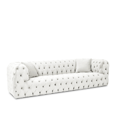 regal üçlü beyaz italyan chesterfıeld resmi