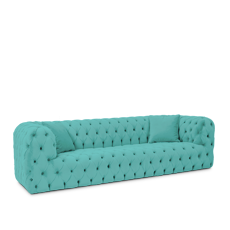 regal üçlü turkuaz italyan chesterfıeld resmi