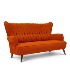 retroyal™ üçlü turuncu kanepe resmi