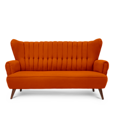 retroyal™ üçlü turuncu kanepe resmi