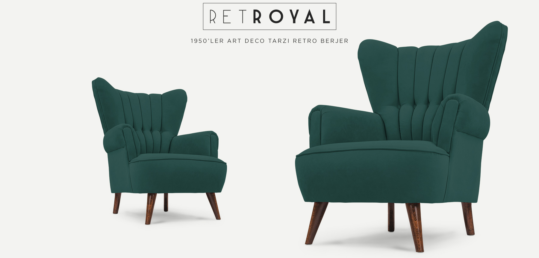 retroyal™ berjer petrol yeşili resmi
